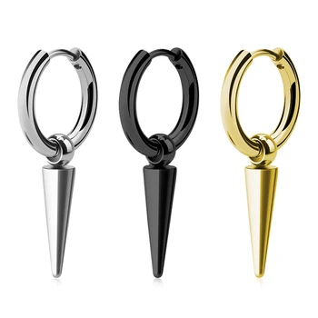 콘 후프 귀걸이 매달려 귀걸이, 외과 강철 힌지 Tragus 연골 귀 피어싱, 여성 남성 펑크 드롭 쥬얼리, 1 개