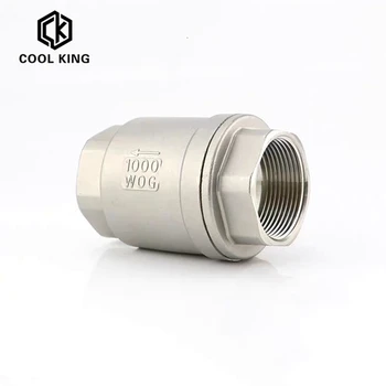 

1/4” 3/8” 1/2“ 3/4” 1” 1-1/4” Stainless Steel SS304 vertical lift In Line Spring Check Valve DN8 DN10 DN15 DN20 DN25 DN32