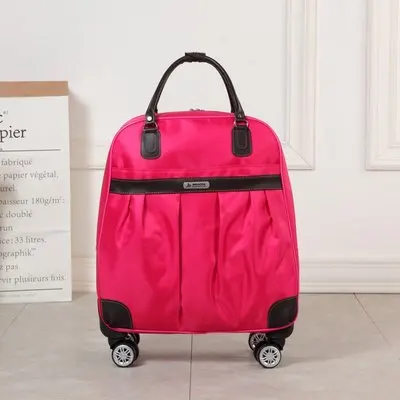 Популярные женские дорожные сумки для багажа, сумки на колесиках для девочек, водонепроницаемые сумки на колесиках, аэродинамический рюкзак - Цвет: large