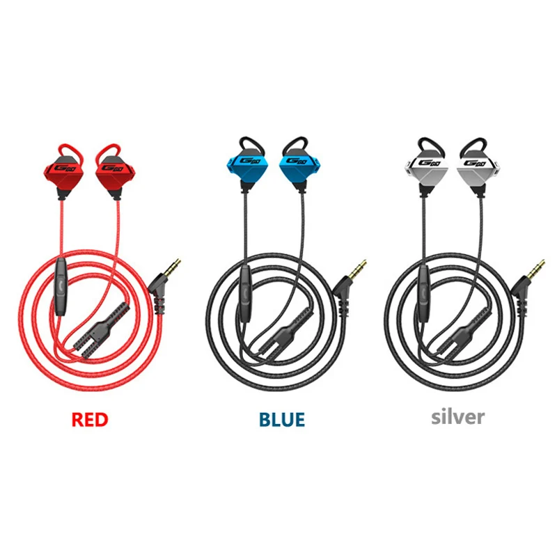 BGreen Gaming Earphones Dual 2 Microphone ESPORTS Game Headset Stereo Computer Mobile Phone Earphones With Microphone Handle