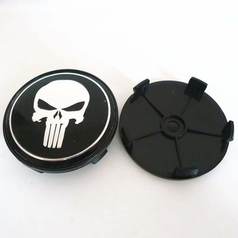 4pcs Car Wheel Center Hub Dust-proof Cap Cover Skull Badge Emblem Sticker 68mm 64mm 65mm car wheel hub covers