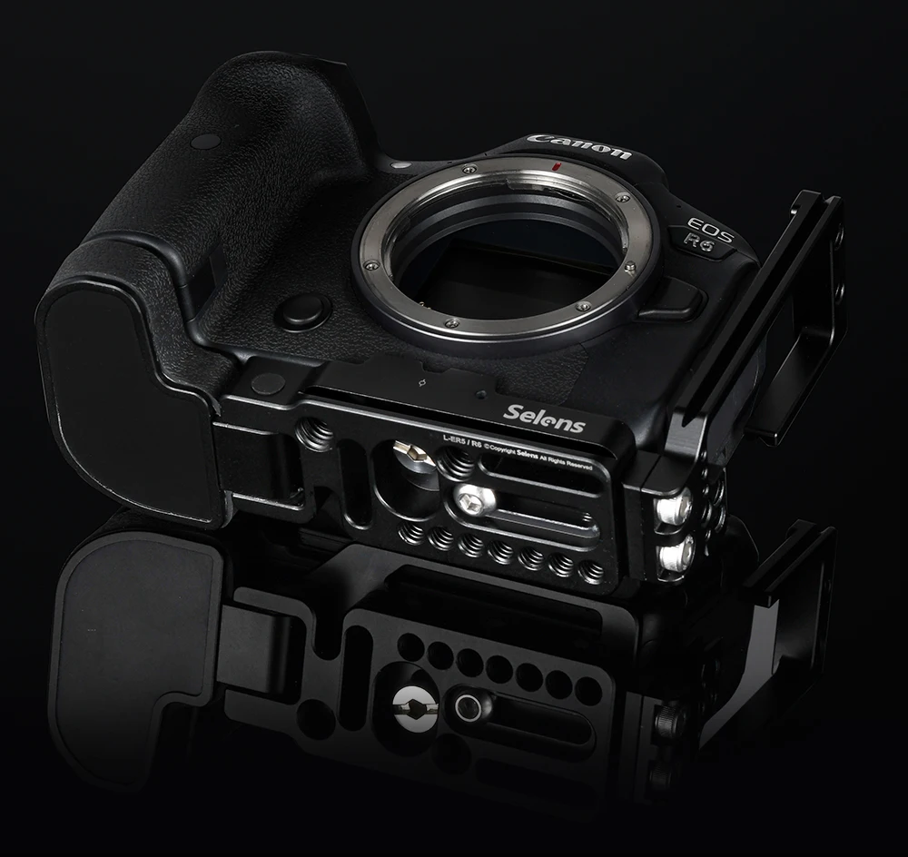 Selens Camera L-Bracket For Canon EOS R5 and R6 With Arca-Type 1/4" Accessory Th