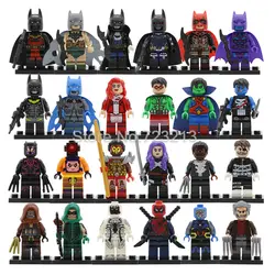 Одиночные супер герои Бэтмен арним золы фигурка анти Веном Каратель Psylocke Марсианская стрела пухло строительные блоки наборы игрушки
