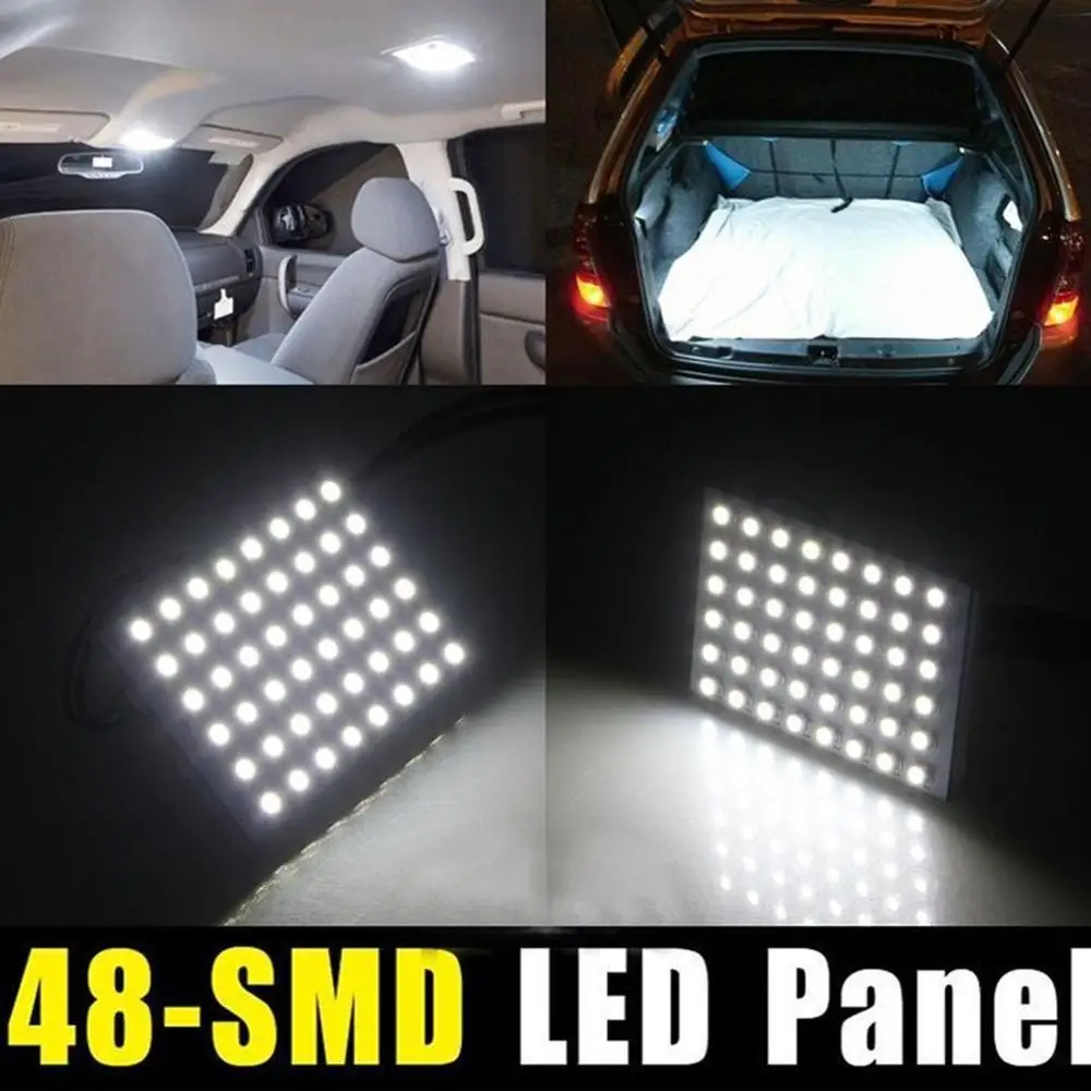 Светодиодная панель для чтения автомобиля 48 светодиодов 1210 smd с адаптером