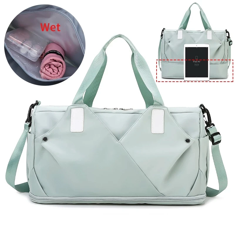 

Sports Fitness Bag for Women Fitness Yoga Bag Big Travel Duffle Luggage Handbag Expandable Dry Wet Combo Female Gym Accessories