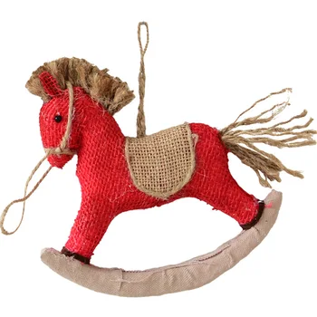 

Christmas Sackcloth Mini Trojan Horse Pendant Decoration Gift Xmas Tree Christmas Ornaments Party Decor Navidad New Year 2019