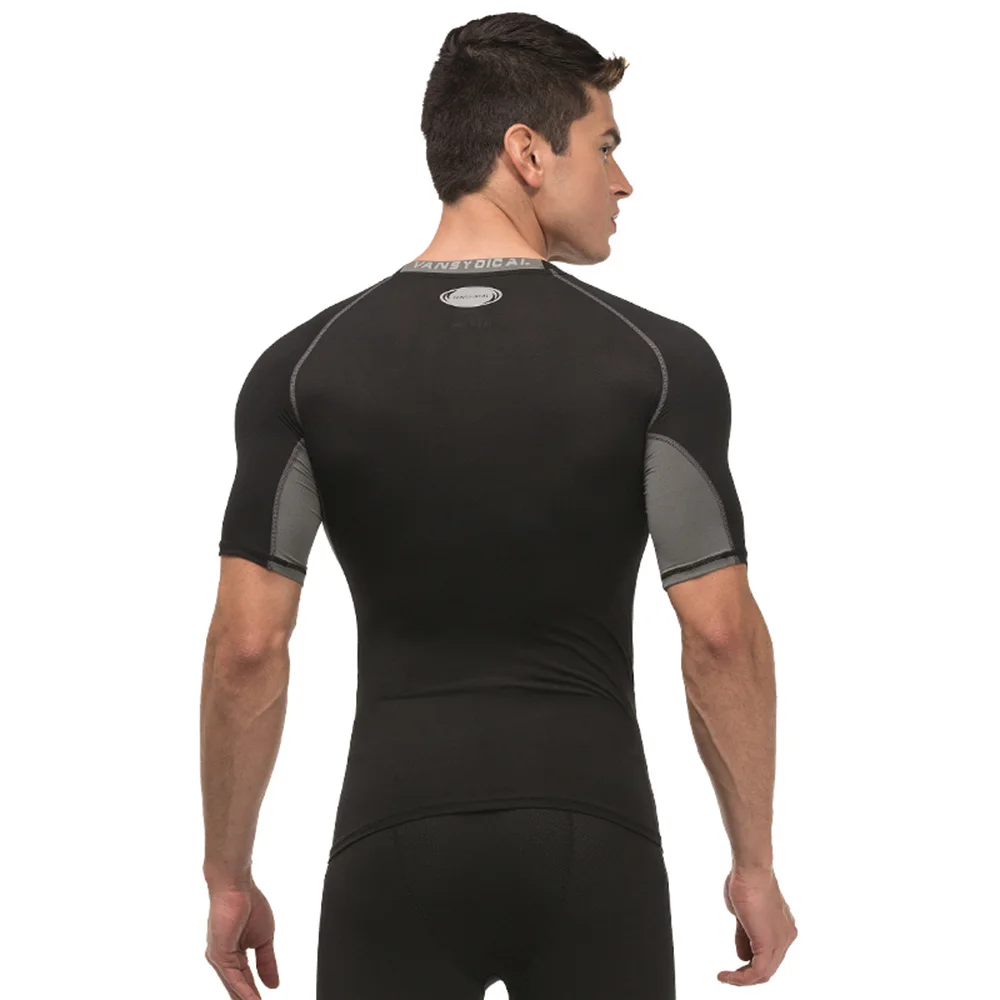 

Compression Shirts Base Layer Men Running Gym Workout T-Shirt Outdoor Sports Bike Fitness Traning Short Sleeves Clothing