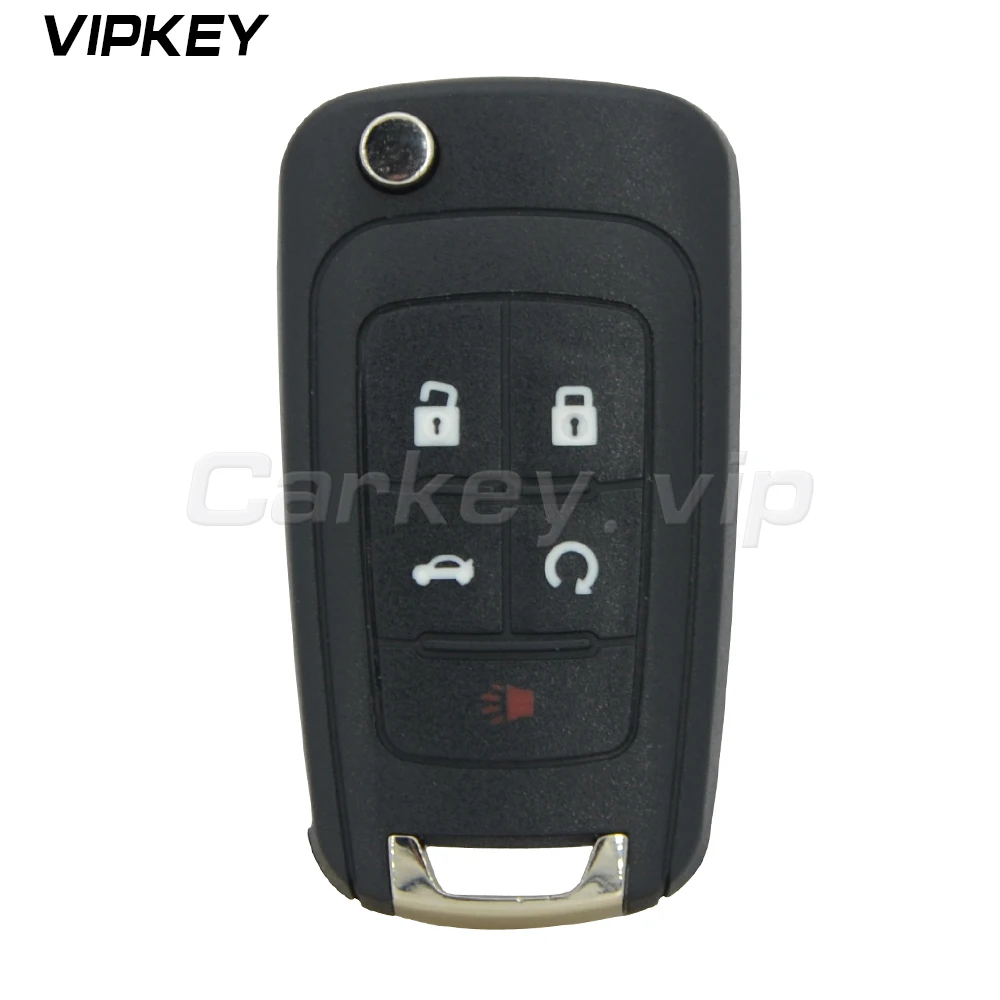 Remotekey 5pcs Flip Remote Key Shell Case 5 Button For Chevrolet Cruze Buick