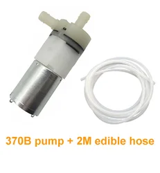 12V DC Small 370 Water Pump With DC Motor Low Noise Large Water Flow 0.4-1.2L/min For Drinking Mini KLC Diaphragm Vacuum Pump
