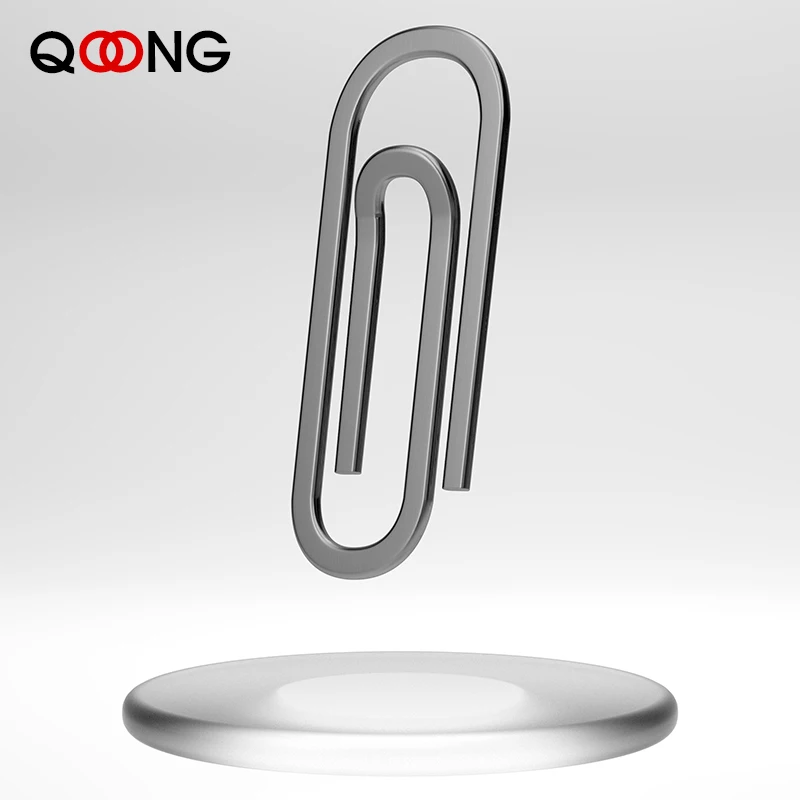 QOONG Stainless Steel Silver Slim Pocket Money Clip Wallet Cash ID Credit Card Money Holder Metal Steel Bill Clip Clamp QZ40-001 metal money clip