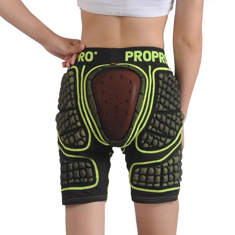 Black Green PROPRO Black Motorcycle Shorts Men Anti-drop Armor Gear Hip Butt Support Protection Motocross Hockey Snowboard Ski Protec - Цвет: Black Green
