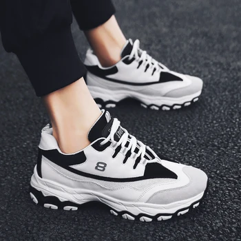 

2020 Explosion style tide shoes four seasons sports shoes panda shoes breathable tide shoes men's thick mesh breathable sneakers