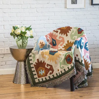 

Geometry Throw Blanket Sofa Cobertor Hanging Tapestry for Sofa Bed Plane Travel