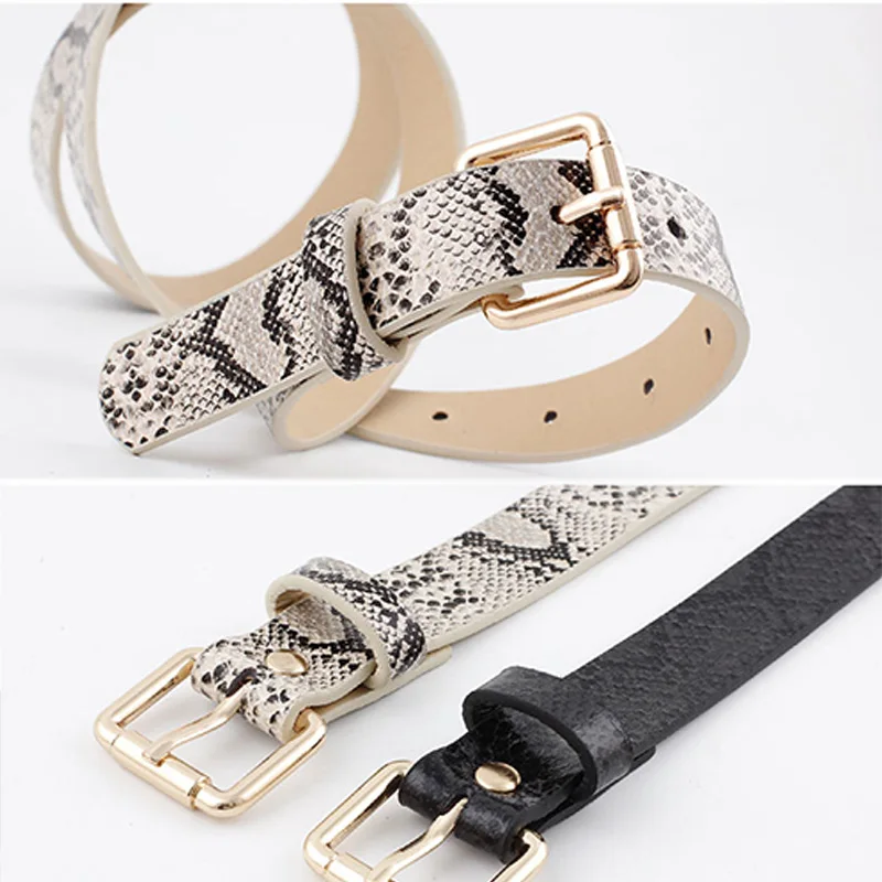 

New Fashion Women Belts Snake Printed Female Pu Leather Waist Belt Women Leopard Waist Belt For Women's Dress Cinto Feminino