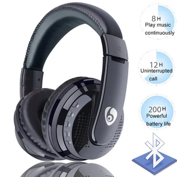 

Bluetooth 5.0 Headphones Music Headset with MIC Support Handsfree TF Card AUX Stereo Powerful Bass Headsets