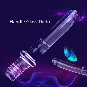 Diameter16/20/25/30mm Big Crystal Handle Glass Dildo Realistic  Artifical Dildo Anal Stimulation Sex Toys Dildos For Women Glass 2