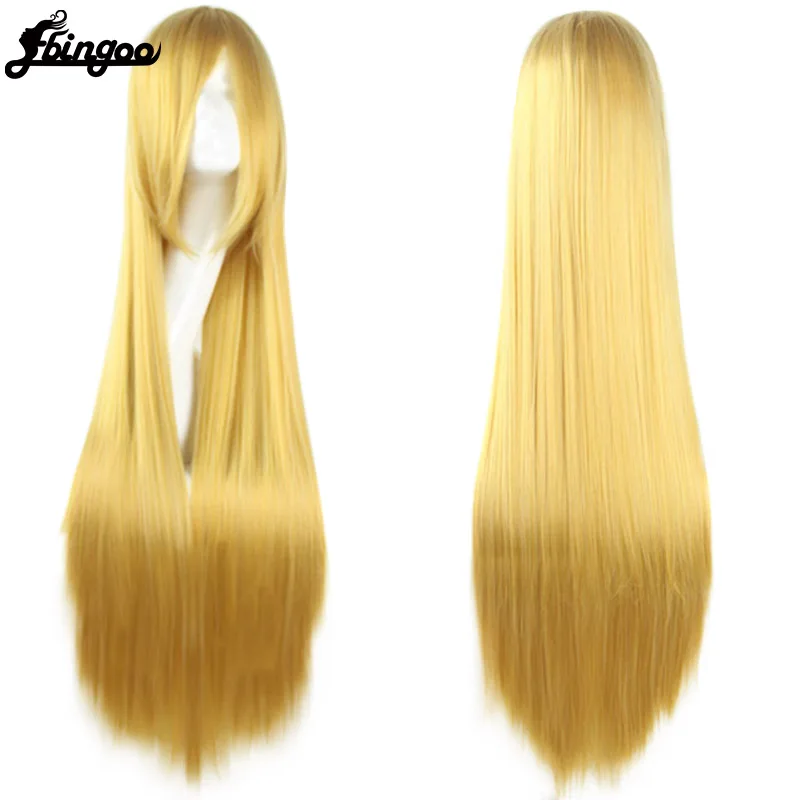

ã€Ebingooã€‘80 Cm Long Staight Cosplay Wig Heat Resistant Synthetic Hair Anime Party wigs 23 color Colourful
