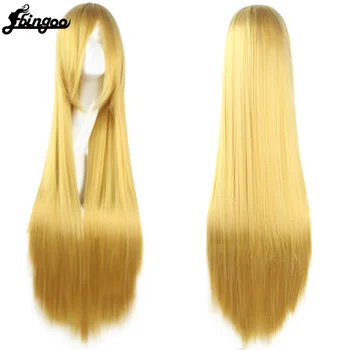 

ã€Ebingooã€‘80 Cm Long Staight Cosplay Wig Heat Resistant Synthetic Hair Anime Party wigs 23 color Colourful