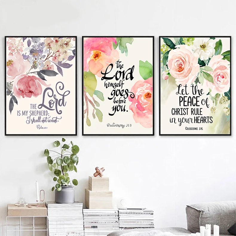 Bible-Verse-Canvas-Painting-Butterfly-Flowers-Poster-and-Prints-Christian-Wall-Art-Inspirational-Quote-Pictures-for