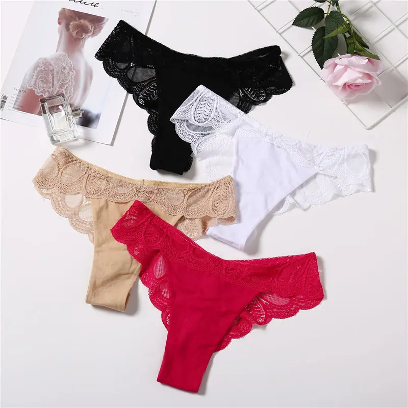 

6 Colors Women Panties Sexy Lace Panties for Woman Female Underpants Cotton Thong Briefs Underwear Floral Pantys Lingerie