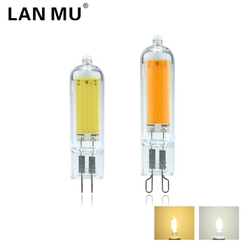 

6W 9W G4 G9 LED Dimmable Light Bulbs COB Glass LED Lamps Replace 40W 60W Halogen Bulb for Pendant Lighting Fixture Chandeliers