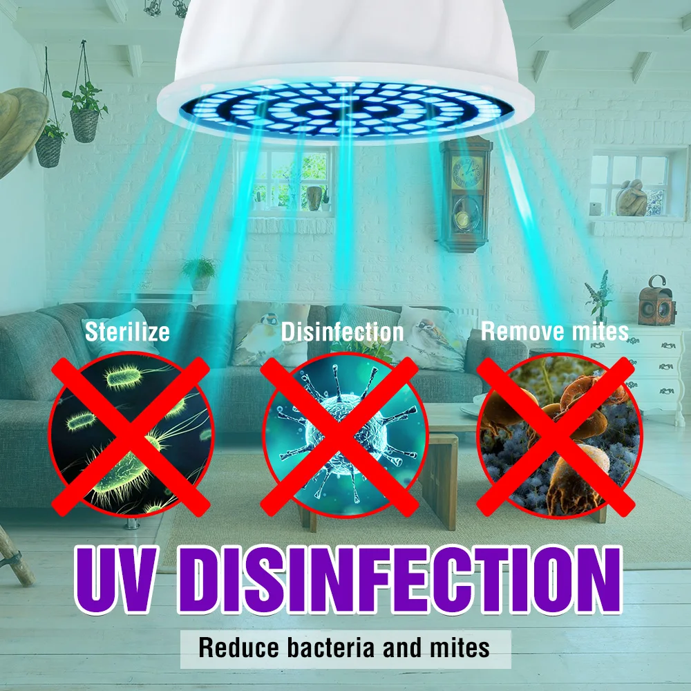 

Ozone Generator UV Bulb LED E27 UVC Sterilizer Kill Mite Virus Germs GU10 Disinfect Bacterial Light Led Ultraviolet Eliminator