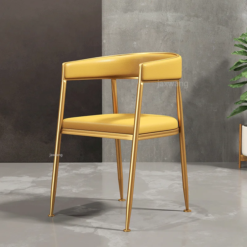 

Customizable Luxury Golden Iron Dining Chair Creative Backchair Restaurant Stool Livingroom Chairs Office Chair Armchair Sofa