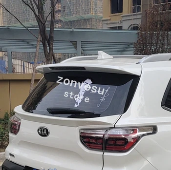 

Use for KIA Sportage R 2019 2020 Spoiler ABS Plastic Carbon Fiber Look Rear Trunk Wing Car Body Kit Accessories