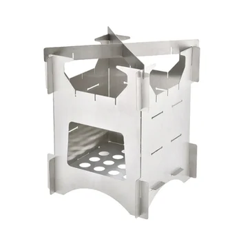 

outdoor Camping stainless steel Stove Portable Outdoor Folding for Backpack Survival Cooking Picnic Hunting stove1