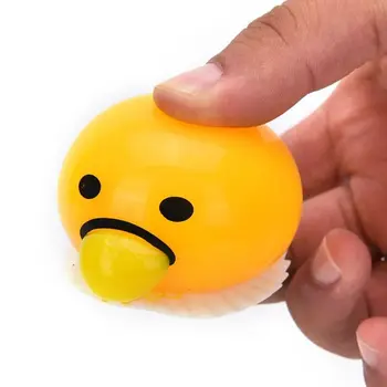 

New Sale Squishy Vomitive Egg Yolk Anti Stress Reliever Fun Gift Yellow Lazy Egg Joke Toy Ball Egg Squeeze Funny Toys AntiStress