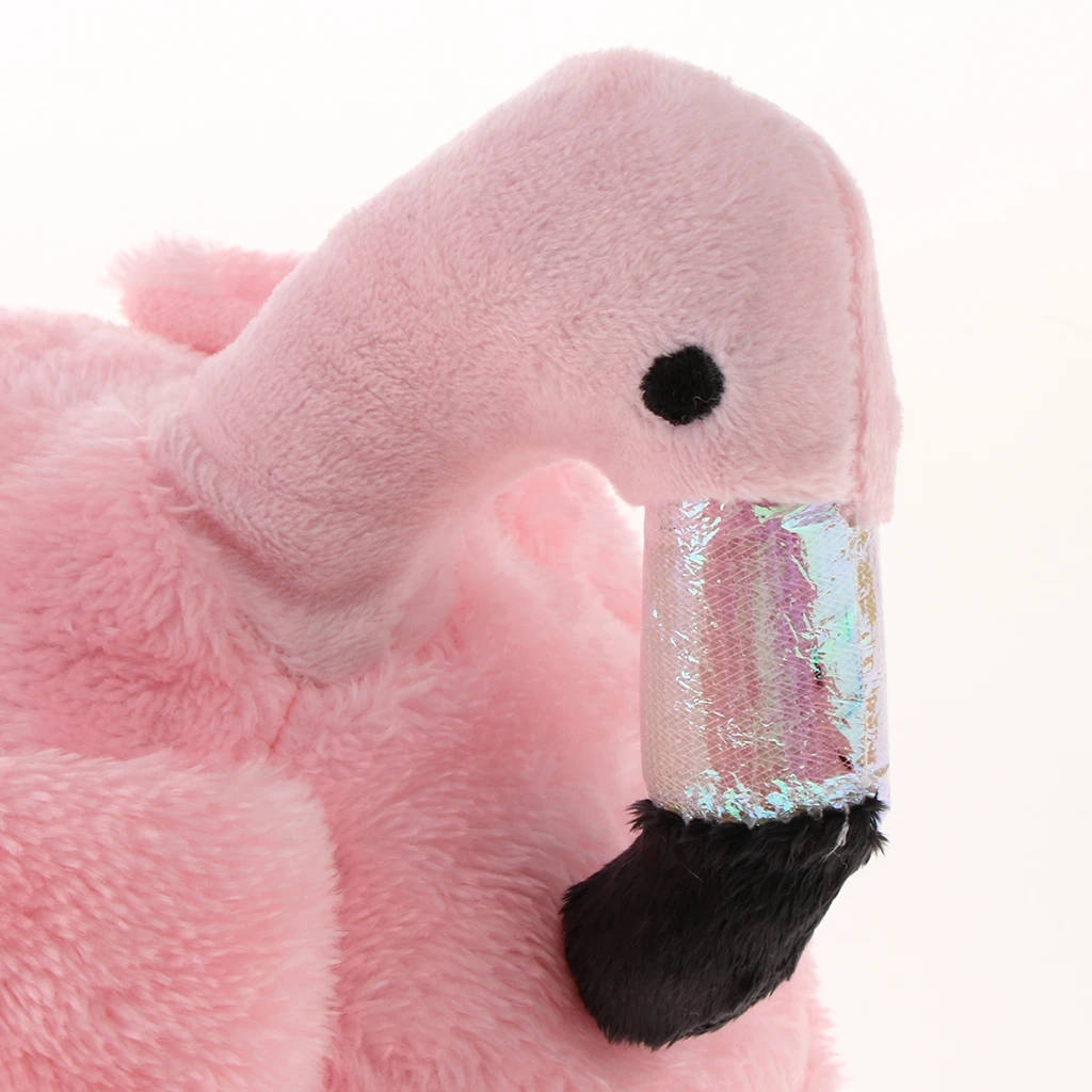 Cute Lady Teen Flamingo Soft Plush Warm Slippers  Winter Warm Home Slippers Women Animals Plush Slippers 