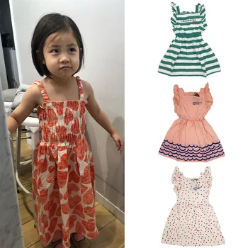 

On Stock ! Kids Dress 2020 Brand New Spring Summer Girls Cute Print Short Sleeve Dresses Baby Child Fashion Clothes Dress