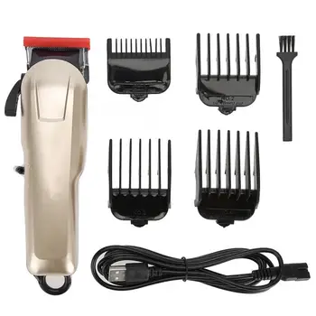 

USB Rechargeable Professional Hair Trimmer Electric Hair Clipper Men Cordless Haircut Adjustable Cuttiing Trimmer Ceramic Blade