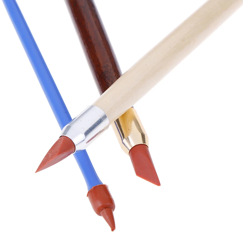 3Pcs Silicon Rubber Shaper Pen Double-head Pottery Clay Sculpture Tools Pottery Ceramics Carving Modeling Shaping Tool