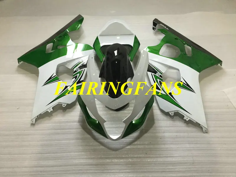 Литья под давлением обтекатель тела комплект для GSXR600 750 K4 04 05 GSXR 600 GSXR750 2004 2005 белый зеленый Обтекатели кузова+ подарки SE69
