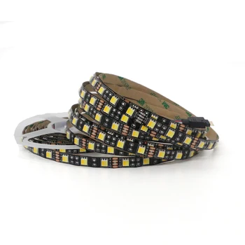 

LED Flexible Strip Tape Light 5050 CW/WW Dual White Color Temperature Adjustable CCT 12V Double Color Black PCB lamp 1m 2m 3m 5m