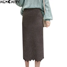 HENCHIRY Женская сумка Хип юбка женская юбка Осенняя трикотажная юбка женские модные юбки новые готические юбки с высокой талией