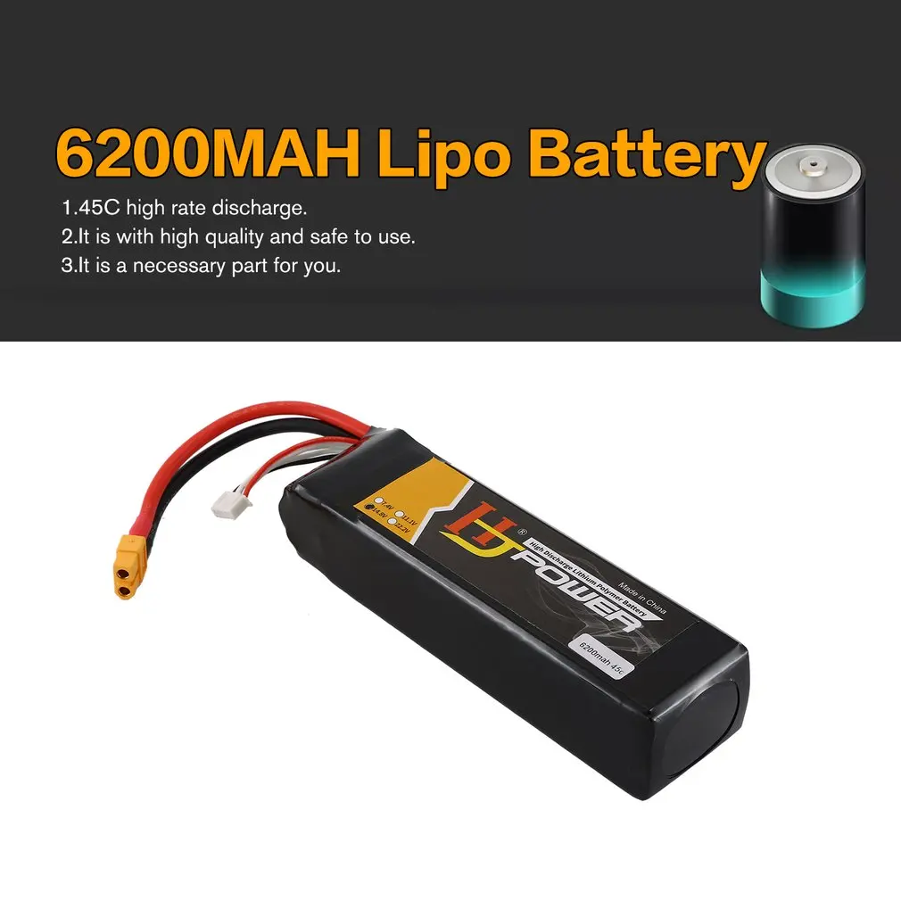 6200MAH 14,8 V 45C 4S XT60 разъем RC автомобиль Lipo-аккумулятор перезаряжаемый аккумулятор для 1/8 большой X Большой F скалолазание автомобиль грузовик