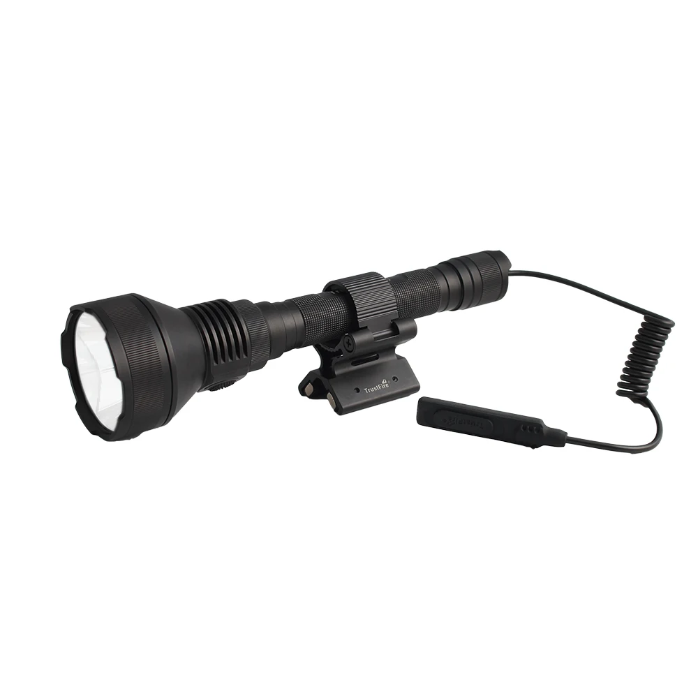 1km de Longa Luz para a Caça Tático Recarregável Lanterna Distância Tocha Auto Defesa Militar Led Arma Rifle T70 2300lm 2 T70 tático recarregável 2300lm lanterna 1km de