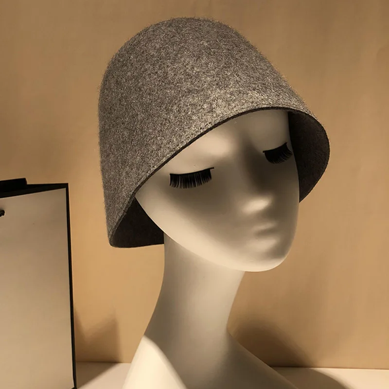 Clasical зимние шапки для женщин повседневные короткие с мягкими полями теплая шерстяная шляпа элегантные женские уличный головной убор капюшон Дамская Шляпка тела