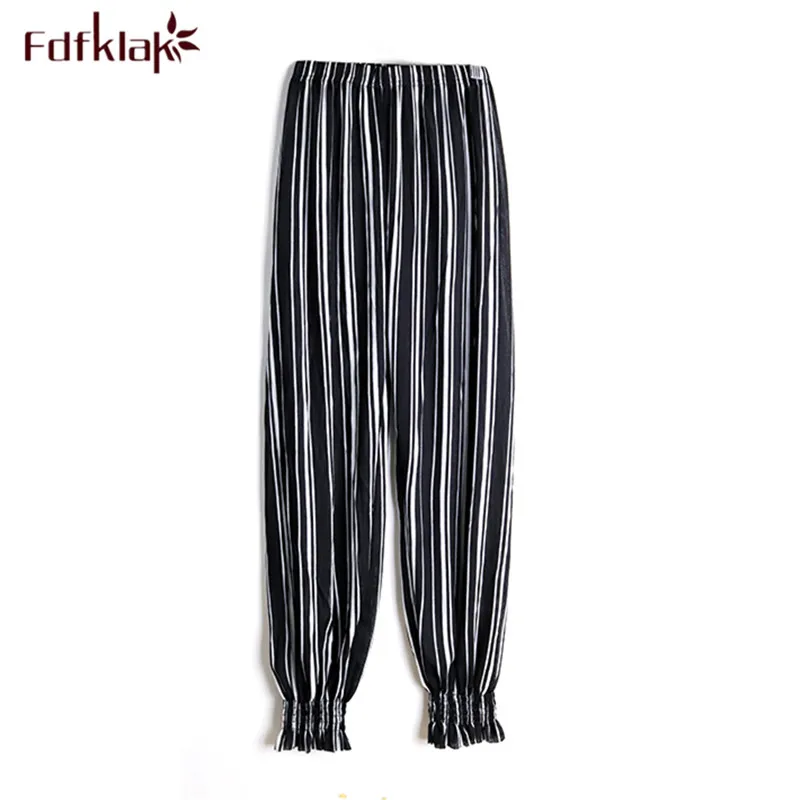 

Spring summer women pants casual ladies wide leg pants new plaid chiffon pant thin ladies streetwear joggers pant pantalon femme