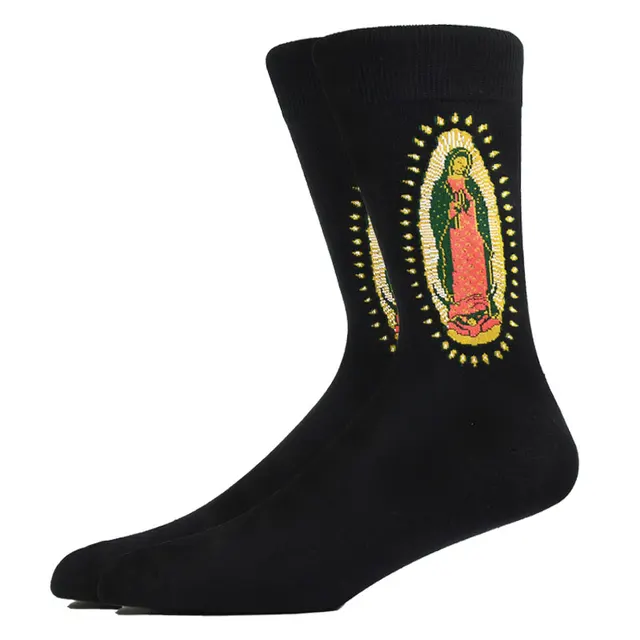 Fashion Men Happy Socks Combed Cotton Cartoon Animals Dog Cat Large Size Casual Women Cute Funny Harajuku Socks Colorful HK11015-4