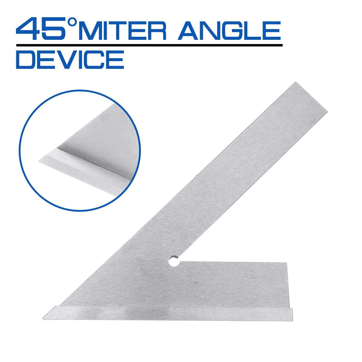 45 Degree Miter Angle Corner Ruler Stainless Steel Wide Base Gauge