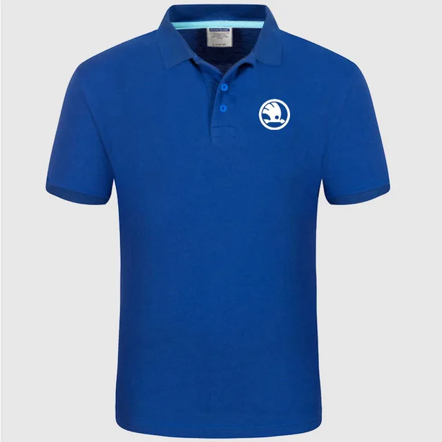Для Skoda logo Polo, мужская летняя рубашка поло с коротким рукавом, Хлопковая весенняя повседневная мужская футболка поло