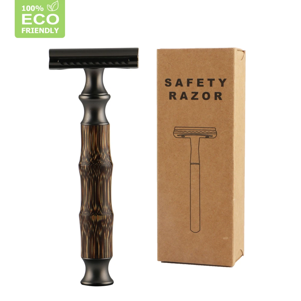 Haward Reusable Bamboo Handle Razor Eco Friendly Double Edge Safety