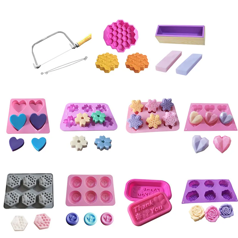 HotHot Silicone Ice Cube Candy Chocolate Cake Cookie Cupcake Molds Soap Mould DIY 11 shape Rectangle Square Rose | Дом и сад