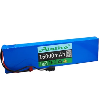 

Alalito 36V battery 10S4P 16Ah battery pack 500W high power battery 42V 16000mAh Ebike electric bicycle BMS+42v charger