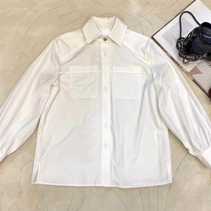 Solid Blouse For Women Spring Full Sleeve Office Lady Blouse Tops Fashion Elegant Women New Blouse Top