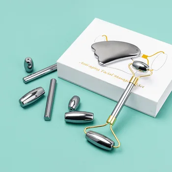 

Terahertz Energy Stone Massage Stick Gua Sha Tool Slimming Firming Skin Meridian Massage Beauty Stick Zinc alloy Horn Scraper