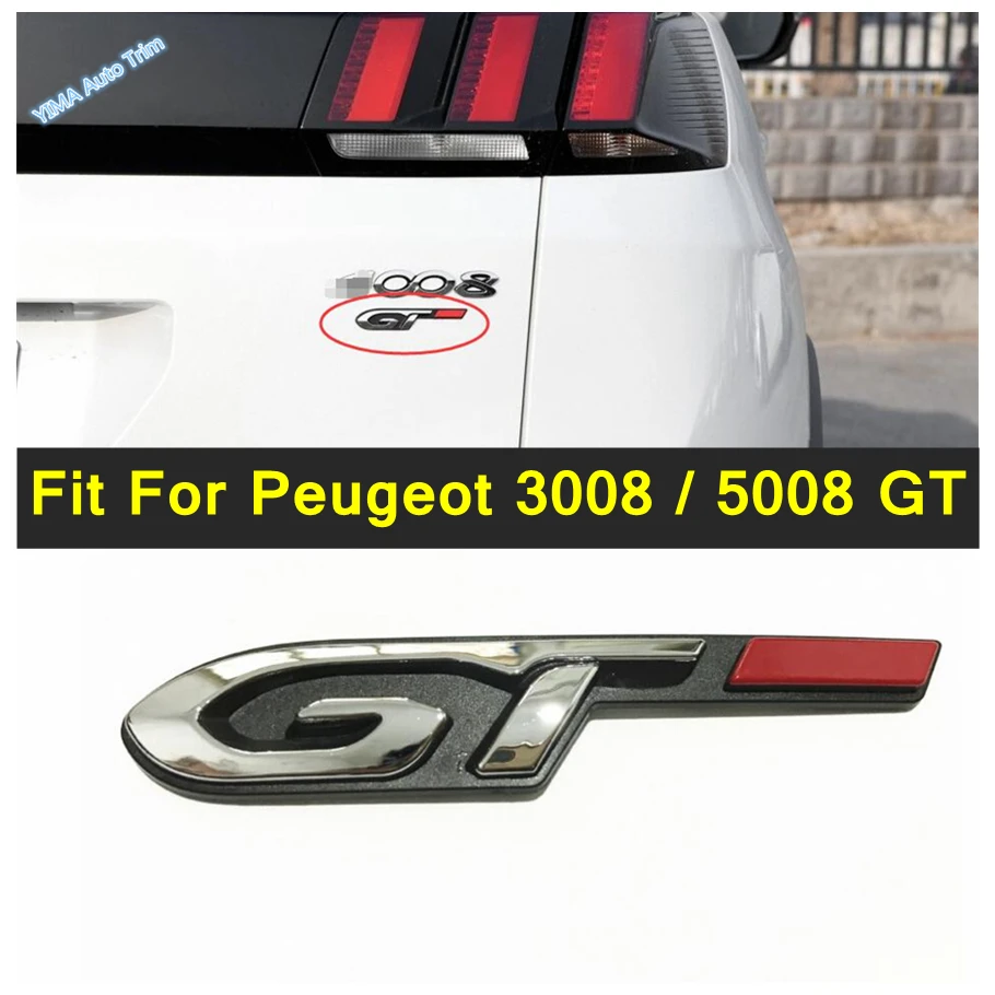 

Car Side Body LOGO Emblem Badge Cover Molding Trim Decoration Frame Fit For Peugeot 3008 / 5008 GT Exterior Parts Accessories